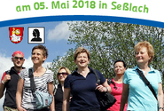 Flyer mit Landkarte zur Wanderung in Seßlach am 5. Mai