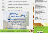Flyer Bühnenprogramm Genusstage 2026