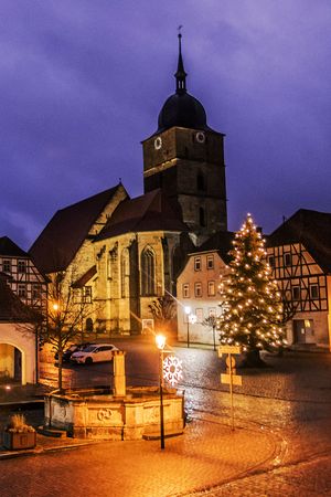 Weihnachten Marktplatz Heldburg