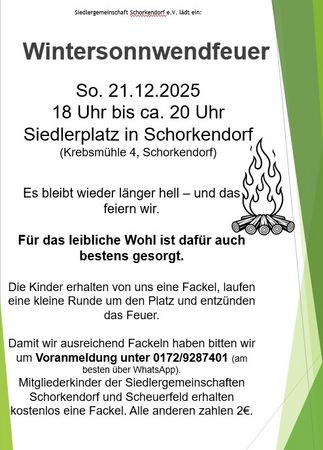 Einladung 2. Wintersonnenwende