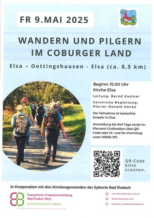 Evangelische Erwachsenenbildung Oberfranken West Wandern und pilgern im Coburger Land