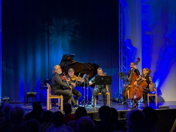 Konzertmusiker auf der Bühne.
