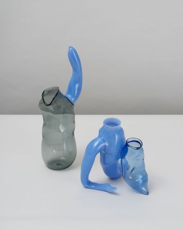 Jochen Holz, Anthropomorphic Root Vase and Jug, 2021