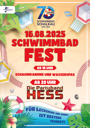 Plakat Schwimmbadfest 2025