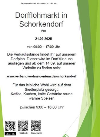 Einladung zum Dorfflohmarkt